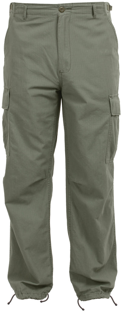 Olive Drab - Military Vintage Vietnam Fatigue Pants - Galaxy Army