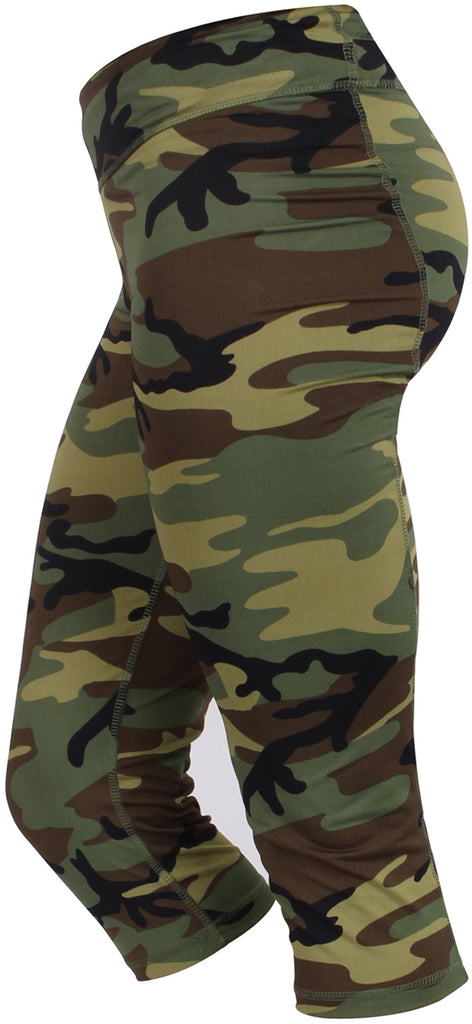 Digital Woodland Camouflage - Womens BOOTY CAMP Booty Shorts - Galaxy Army  Navy