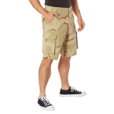 Tri-Color Desert Camouflage - Tactical Vintage Paratrooper BDU Cargo Shorts - Poly Cotton - Zipper Fly