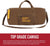 Earth Brown Cotton Canvas Travel Equipment Flight Carry Duffle Shoulder Bag - 19 inches