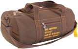 Earth Brown Cotton Canvas Travel Equipment Flight Carry Duffle Shoulder Bag - 19 inches