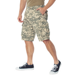 ACU Digital Camouflage - Tactical Vintage Paratrooper BDU Cargo Shorts - Poly Cotton - Zipper Fly