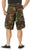 Woodland Camouflage - Vintage Infantry Utility Army BDU Cargo Shorts - Heavyweight Cotton - Zipper Fly