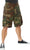 Woodland Camouflage - Vintage Infantry Utility Army BDU Cargo Shorts - Heavyweight Cotton - Zipper Fly