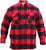 Red Black Buffalo Plaid - Sherpa Lined Flannel Jacket