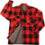 Red Black Buffalo Plaid - Sherpa Lined Flannel Jacket