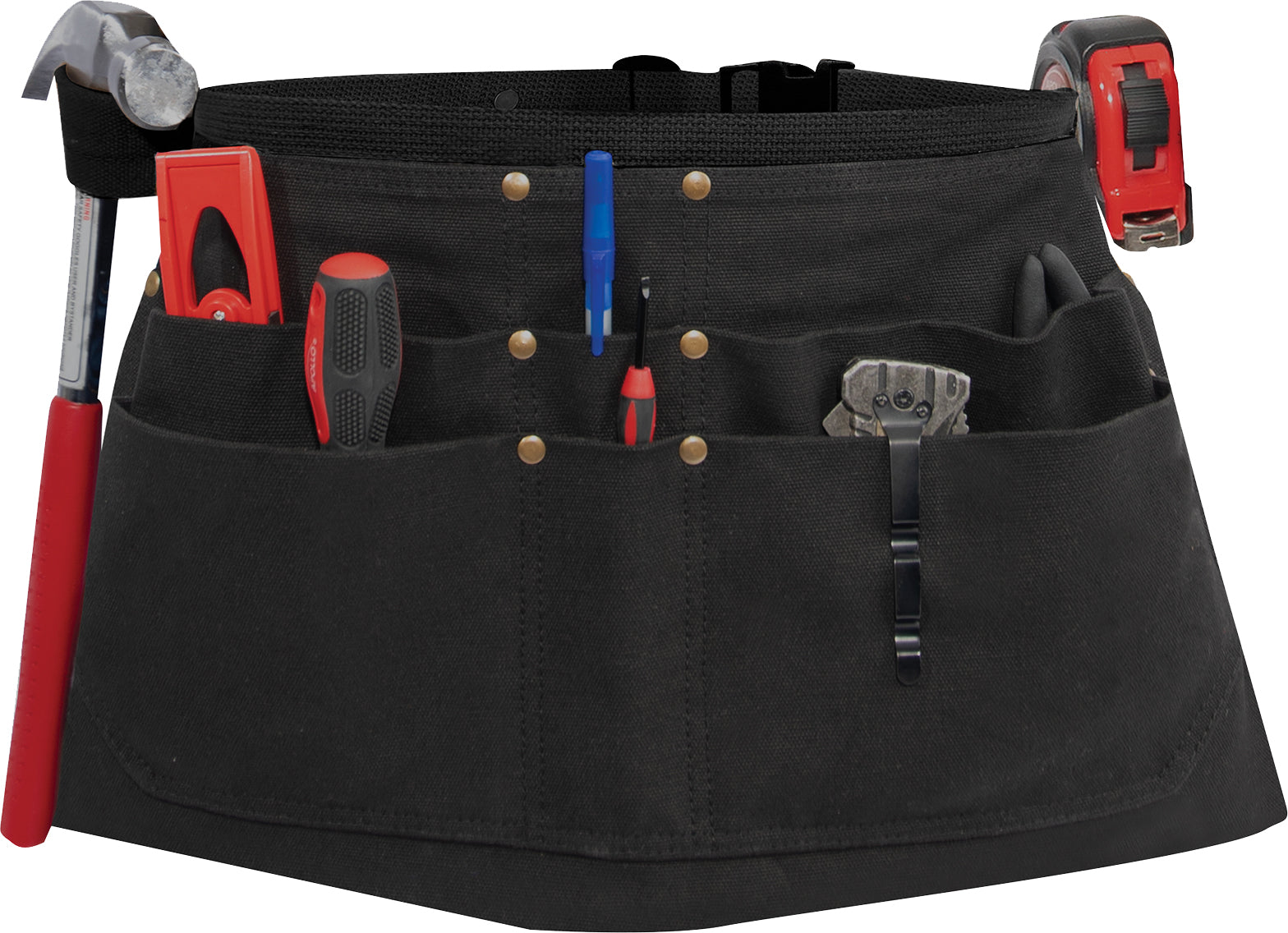 Vidar Tools 6-Pocket Single Side Tool Belt Pouch/Utility Belt Bag/Tool Apron for Carpenter/Gardening/Waist .Durable Canvas Construction.Comfortable