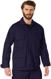 Navy Blue - Military BDU Shirt - Polyester Cotton Twill