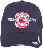 Navy Blue - FIRE DEPT Deluxe Adjustable Cap with Fire Department Emblem