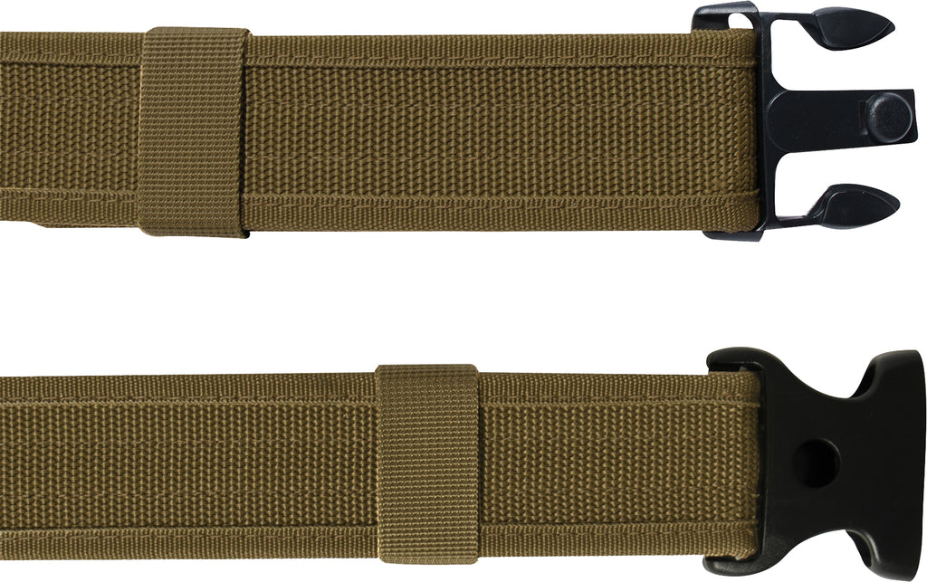 Coyote Brown - Deluxe Triple Retention Duty Belt - Galaxy Army Navy