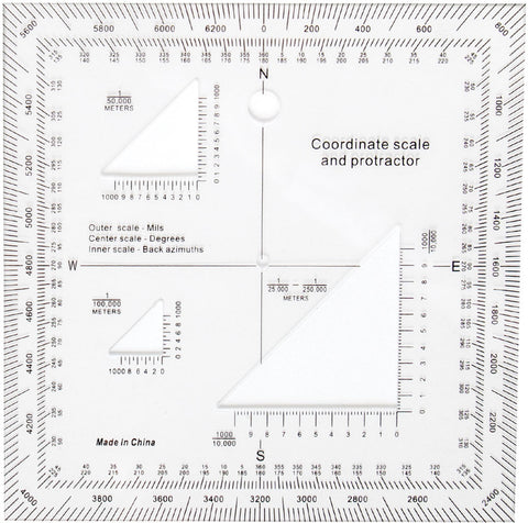 Military Coordinate Scale Protractor