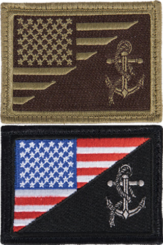 USA Flag Patch 3.5 x 2- Velcro - ACU Digital Camo