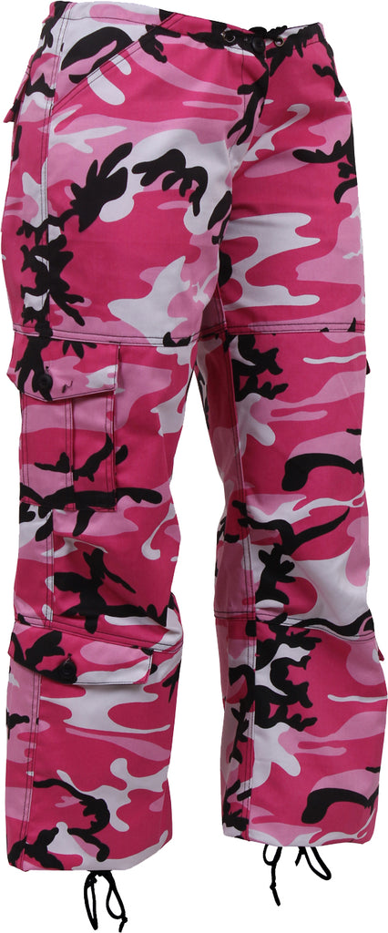 Pink Camo - Womens Paratrooper Colored Camo Fatigues - Galaxy Army Navy