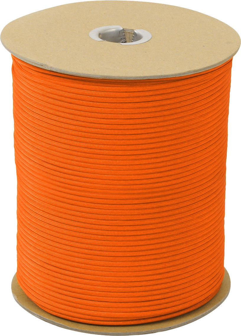 1MM Parachute Cord, Orange Color Braided Knotting Cord, Shamballa