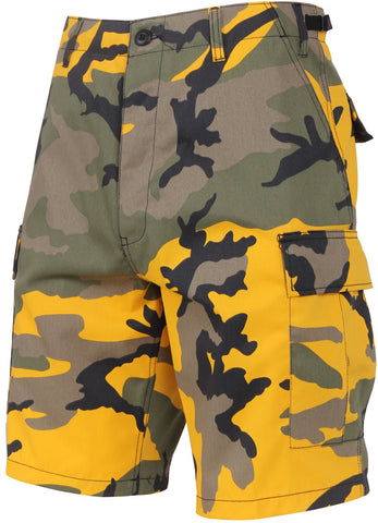 Yellow best sale camo shorts