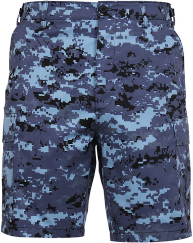 Blue Digital Camo BDU Military Shorts