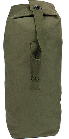 Olive Drab - Military Large Top Load Duffle Bag - Cotton Canvas 25 x 42
