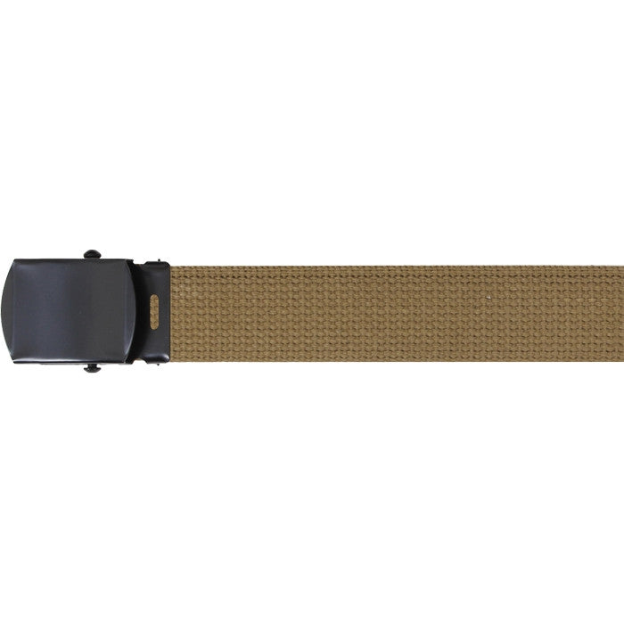 Brown - Military Web Belt with Gold Brass Buckle - Galaxy Army Navy
