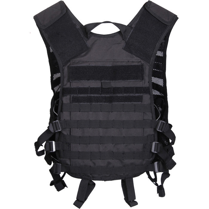 Black - Tactical Lightweight MOLLE Utility Vest - Galaxy Army Navy