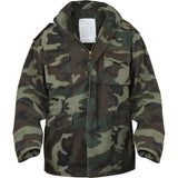 Woodland Camouflage - Tactical M-65 Field Jacket - Lightweight - Vintage Washed Cotton - No Liner