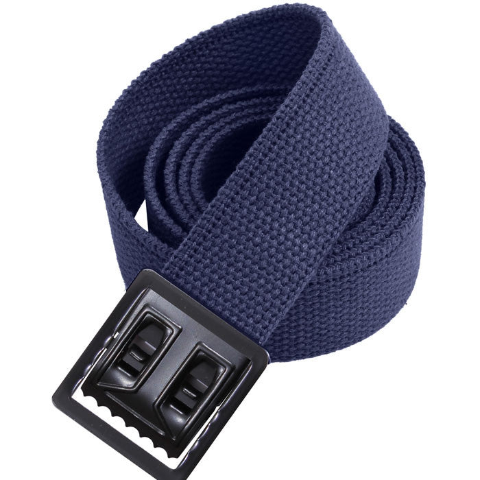 Navy Blue - Military Web Belt with Black Open Face Buckle - Galaxy Army ...