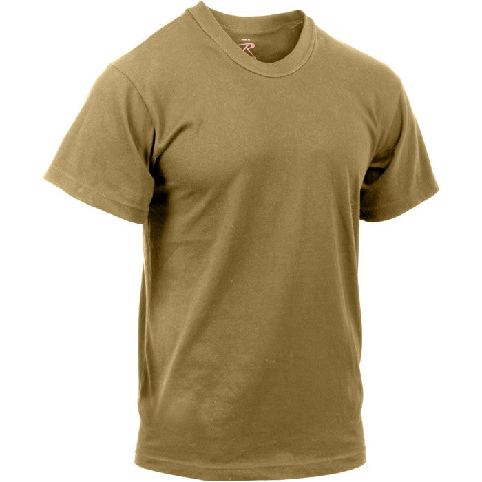 Brown Moisture Wicking Polyester Short Sleeve T-Shirt - Galaxy Army Navy