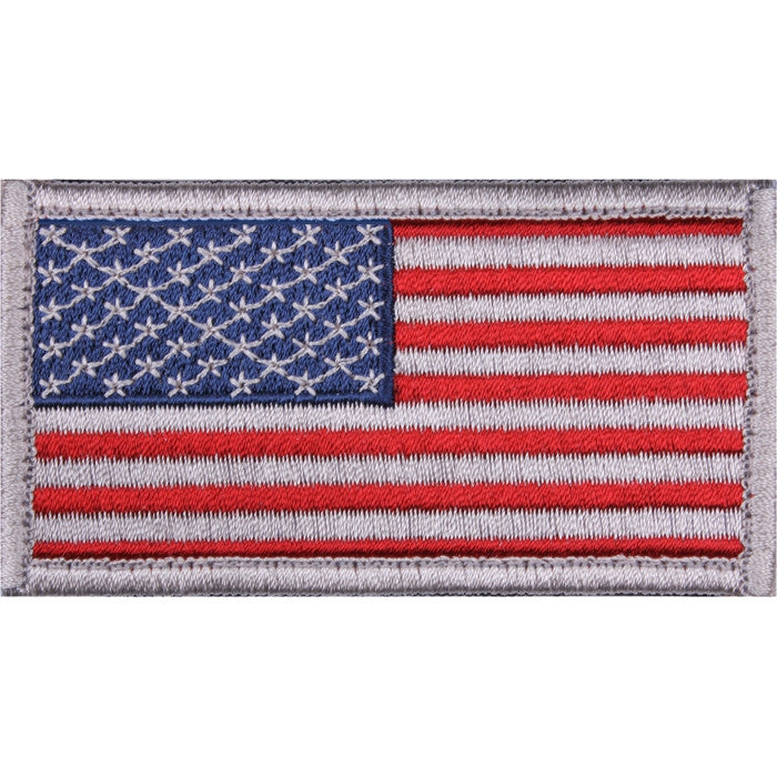 Full Color Reverse Us Flag, Velcro, U.s. Flag Patch