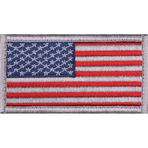 4 Pack - American Flag Embroidered Patch White Border USA - Sew on