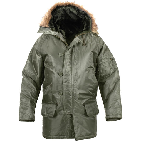 Sage Green - Cold Weather N-3B Parka Jacket - Galaxy Army Navy