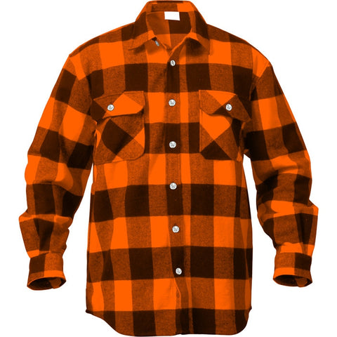 Rothco Extra Heavyweight Brawny Flannel Shirt, Buffalo Plaid, Men's, Size: XXL, Red