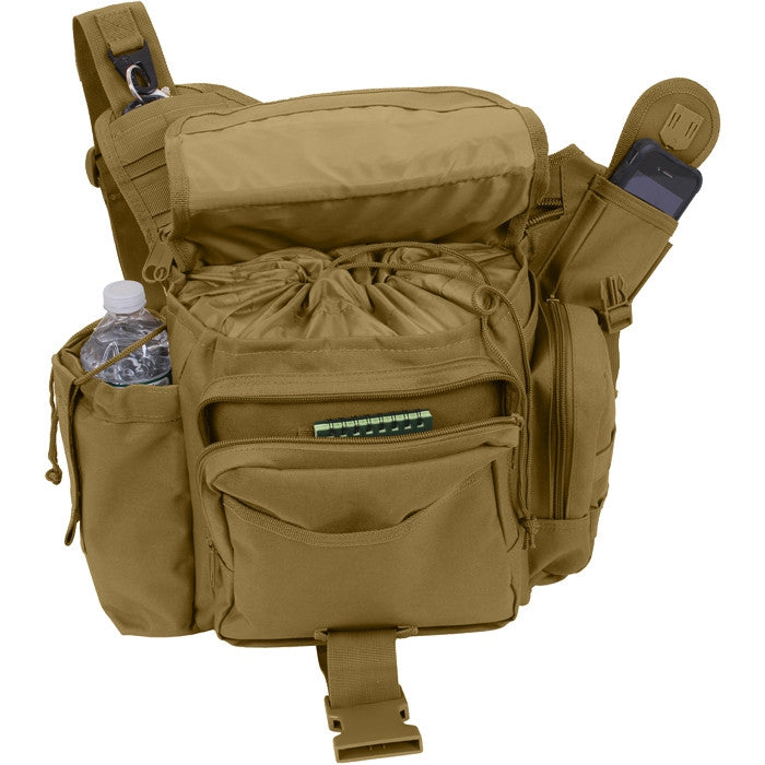 Tactical MOLLE Pouch Small Canvas Messenger Bag Small Sling Bag Crossbody  Pack