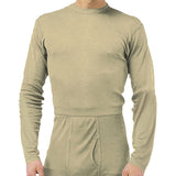 Sand - ECWCS Generation III Level 1 Silk Weight Shirt – Moisture-Wicking Tactical Base Layer Top