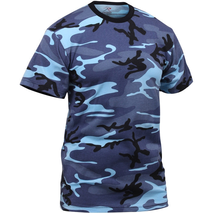 Sky Blue Camouflage - Kids Military T-Shirt - Galaxy Army Navy