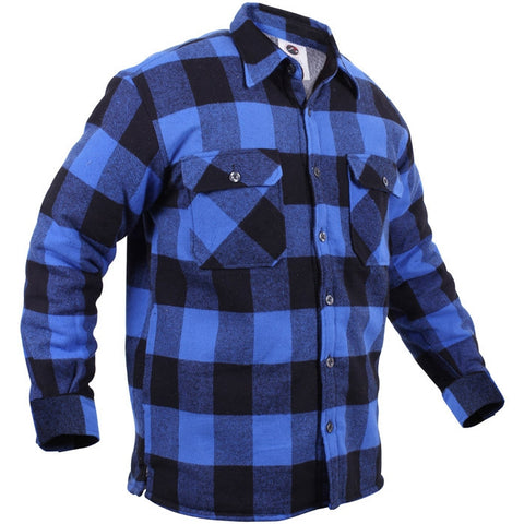 Blue and store black plaid shirt